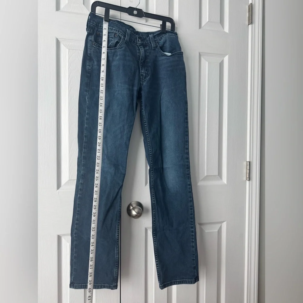 Levi's 514 Straight Fit Dark Wash Blue Denim Jeans 32 x 34 Classic Style